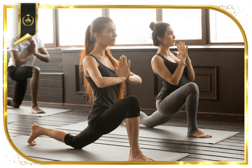 Two Girls are doing the Yoga